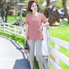 (THANH LÝ) Bộ Đồ Trung Niên Thun Cotton Mềm Đẹp AB34