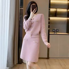 Set Đầm Len Dệt Kim Sang Chảnh Tôn Dáng Nữ  AL05