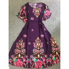 Đầm Lụa Cotton Nguyên Chất Trung Niên Mềm Mát Mùa Hè VH83