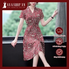 (THANH LÝ) Đầm Lụa Trung Niên Thắt Eo Đẹp Mềm Mát VH50