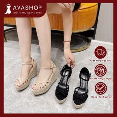 (CHÂN MỎNG LÙI 1 SIZE) Dép Sandal Đế Xuồng Siêu Cao Cấp Đế Chống Thấm Nước AG26