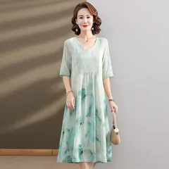 (THANH LÝ LẺ SIZE) Đầm Voan Thanh Lịch Cho Mẹ VH104