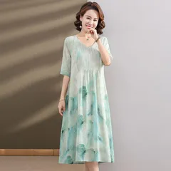 (THANH LÝ LẺ SIZE) Đầm Voan Thanh Lịch Cho Mẹ VH104