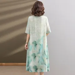 (THANH LÝ LẺ SIZE) Đầm Voan Thanh Lịch Cho Mẹ VH104