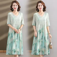 (THANH LÝ LẺ SIZE) Đầm Voan Thanh Lịch Cho Mẹ VH104