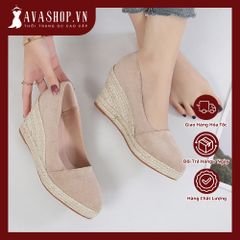 Giày Gót Nêm Mũi Nhọn Công Sở  Êm Chân AG41