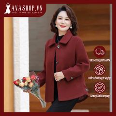 Áo Khoác Dạ Kiểu Dáng Lịch Sự Thời Trang Cho Nữ Trung Niên AD58