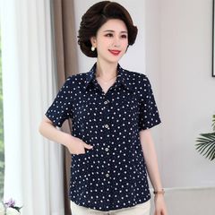(THANH LÝ) Áo Sơ Mi Hoa Cotton Lụa Cho Mẹ Mềm Mát SM35