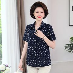 (THANH LÝ) Áo Sơ Mi Hoa Cotton Lụa Cho Mẹ Mềm Mát SM35