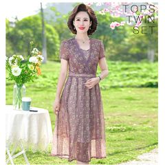 (THANH LÝ) Đầm Hoa Giản Dị Cho Mẹ VH12