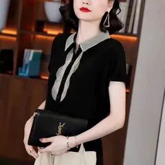 (THANH LÝ LẺ SIZE) Áo Sơ Mi Đen Thiết Kế Cổ Vuông Lịch Sự SM40