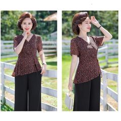 Bộ Đồ Hoa Trung Niên Phương Tây Quý Phái AB52