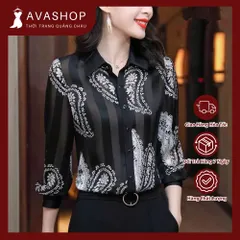 Áo Sơ Mi Voan Thiết Kế Họa Tiết Độc Đáo SM51