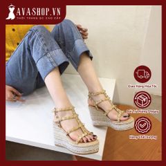(CHÂN MỎNG LÙI 1 SIZE) Xăng Đan Đế Xuồng Tăng Chiều Cao Êm Chân AG22