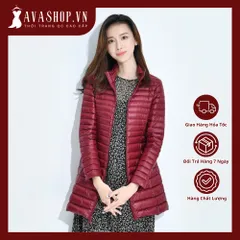 (KHÔNG CÓ MŨ) Áo Khoác Phao Lông Vũ Cổ Đứng Siêu Nhẹ Phong Cách Châu Âu AK79
