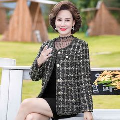 Áo Khoác Dạ Tweed Mùa Xuân Cho Mẹ Lịch Sự AD35