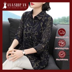 (THANH LÝ) Áo Sơ Mi Họa Tiết Trung Niên Sang Trọng SM61