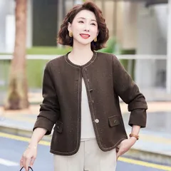 Áo Khoác Dạ Thanh Lịch Trẻ Trung Cho Nữ Trung Niên AD62