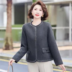 Áo Khoác Dạ Thanh Lịch Trẻ Trung Cho Nữ Trung Niên AD62
