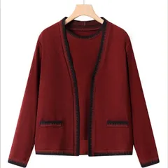 Set Áo Kèm Áo Khoác Ngoài Hai Mảnh Thu Đông Cho Nữ Trung Niên AL130