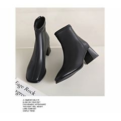 (HÀNG THANH LÝ GIẢM GIÁ) Boot Da Mềm Đế Vuông Êm Chân AG88