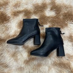 (HÀNG THANH LÝ GIẢM GIÁ) Boot Da Mềm Đế Vuông Êm Chân AG88