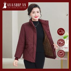 Áo Khoác Phao Cotton Dày Dặn Thu Đông Giữ Ấm Cho Nữ Trung Niên AK55