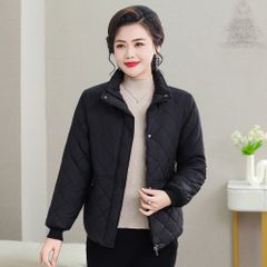 Áo Khoác Phao Cotton Dày Dặn Thu Đông Giữ Ấm Cho Nữ Trung Niên AK55