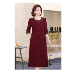 Đầm Dài Tay Thời Trang Thu Đông Thanh Lịch Cho Nữ Trung Niên VH71