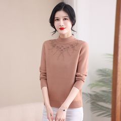 Áo Len Cổ Cao Lót Lông Dày Dặn Ấm Áp Cho Nữ Trung Niên AL87