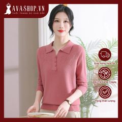 Áo Len Dài Tay Dệt Kim Thời Trang Dáng Rộng Cho Mẹ AL64