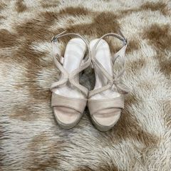 (FORM CHUẨN) Giày Sandal Đế Xuồng Cao Gót Da Lộn Thời Trang AG02