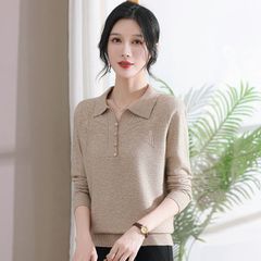 Áo Len Dài Tay Dệt Kim Thời Trang Dáng Rộng Cho Mẹ AL64
