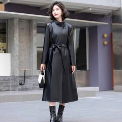 Áo Khoác Da Phong Cách Hàn Quốc Dáng Dài Thời Trang Cho Nữ KD02