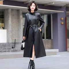 Áo Khoác Da Phong Cách Hàn Quốc Dáng Dài Thời Trang Cho Nữ KD02