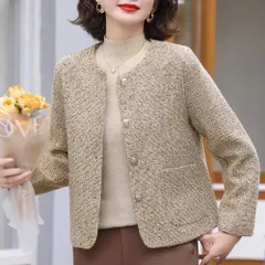 Áo Khoác Dạ Dáng Ngắn Trẻ Trung Lịch Sự Cho Nữ Trung Niên AD31