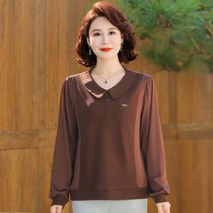 Áo Thun Dài Tay Che Bụng Phong Cách Cho Nữ Trung Niên SM119