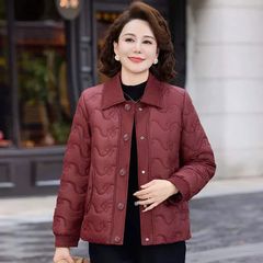 Áo Khoác Phao Cotton Lót Lông Ấm Áp Cho Nữ Trung Niên AK52