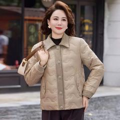 Áo Khoác Phao Cotton Lót Lông Ấm Áp Cho Nữ Trung Niên AK52