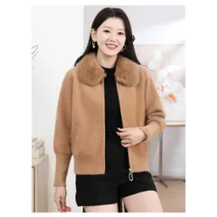Áo Khoác Len Nữ Cổ Lông Ấm Áp Phong Cách Thanh Lịch AL131