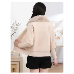 Áo Khoác Len Nữ Cổ Lông Ấm Áp Phong Cách Thanh Lịch AL131