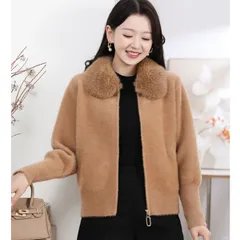 Áo Khoác Len Nữ Cổ Lông Ấm Áp Phong Cách Thanh Lịch AL131