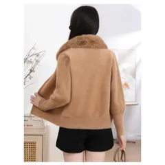 Áo Khoác Len Nữ Cổ Lông Ấm Áp Phong Cách Thanh Lịch AL131