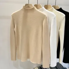 Áo Len Cổ Lọ Cashmere Lót Lông Cừu Mềm Mại Ấm Áp Cho Nữ AL125