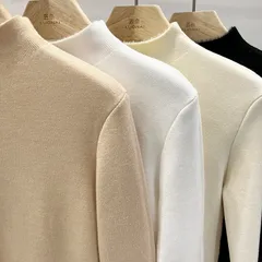 Áo Len Cổ Lọ Cashmere Lót Lông Cừu Mềm Mại Ấm Áp Cho Nữ AL125