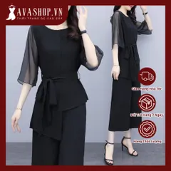 Bộ Đồ Nữ Đen Trung Niên Thời Trang AB40