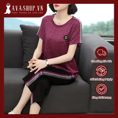 Bộ Đồ Thun Cotton Trung Niên Mềm Đẹp AB24