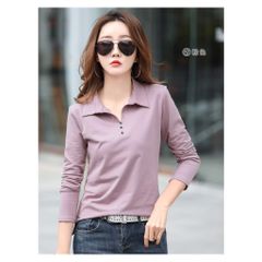 Áo Thun Cotton Dài Tay Lịch Sự Cho Nữ SM97