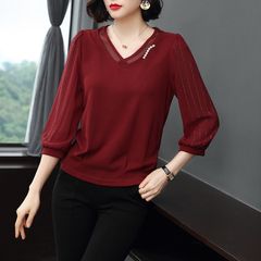 Áo Thun Dài Tay Xuân Thu Lịch Sự Cho Mẹ Trung Niên SM110