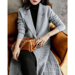 Áo Khoác Len Cardigan Dệt Kim Dài Phong Cách Hàn Quốc Cho Nữ AL111